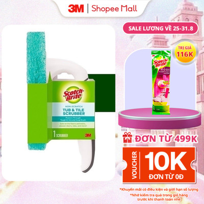 Bàn chải chà sàn 3M™ Scotch-Brite®, chống trầy xước, độ bền cao, 1 cái, 100x15x80mm, Dùng vệ sinh nhà cửa