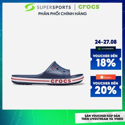 Dép Quai Ngang Unisex Crocs Bayaband - Xanh Navy - 205392-4CC ADS03 LS100