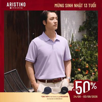 [Aristino x Đăng Khôi] Áo Polo Ngắn Tay Nam Aristino Business Regular 1PS212SAH2
