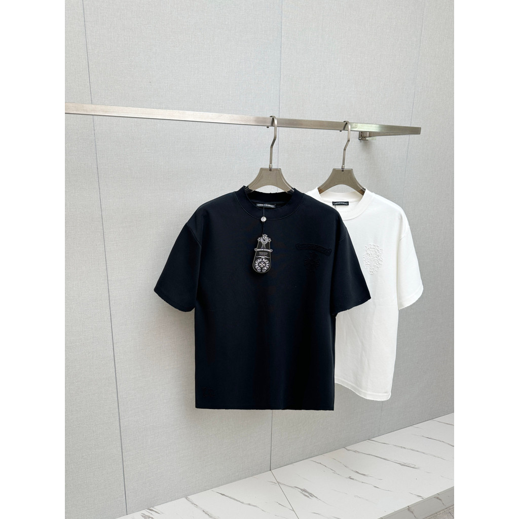 Chrome Hearts Chrome Hearts Counter Phiên bản Áo thun ngắn tay phong cách cặp đôi cổ tròn ôm vừa vặn