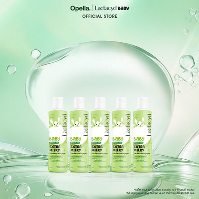 Bộ 5 chai Sữa Tắm Gội Trẻ Em Lactacyd Baby Extra Milky Làm Sạch Dịu Nhẹ và Dưỡng Ẩm Vượt Trội 250ml/chai
