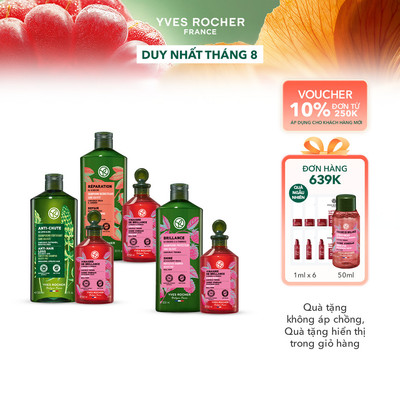 Combo dầu gội và giấm xả giúp tóc bóng mượt Yves Rocher 300mlx150ml