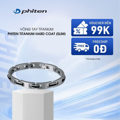Vòng Tay Phiten Titanium Bracelet Hard Coat Metax Slim