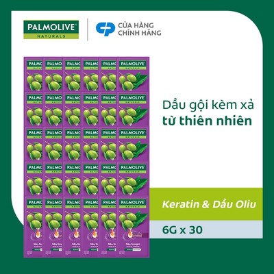 Combo 30 gói Dầu gội Palmolive kèm dầu xả 2in1 Suôn Mượt Óng Ả 6g