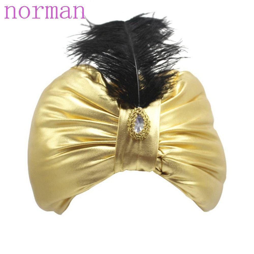NORMAN Ả Rập Xếp Ly Turban, Mũ Ả Rập Trang Điểm Ấn Độ Xếp Ly Mũ, Mũ Dân Tộc Quấn Đầu Dân Tộc Sultan 