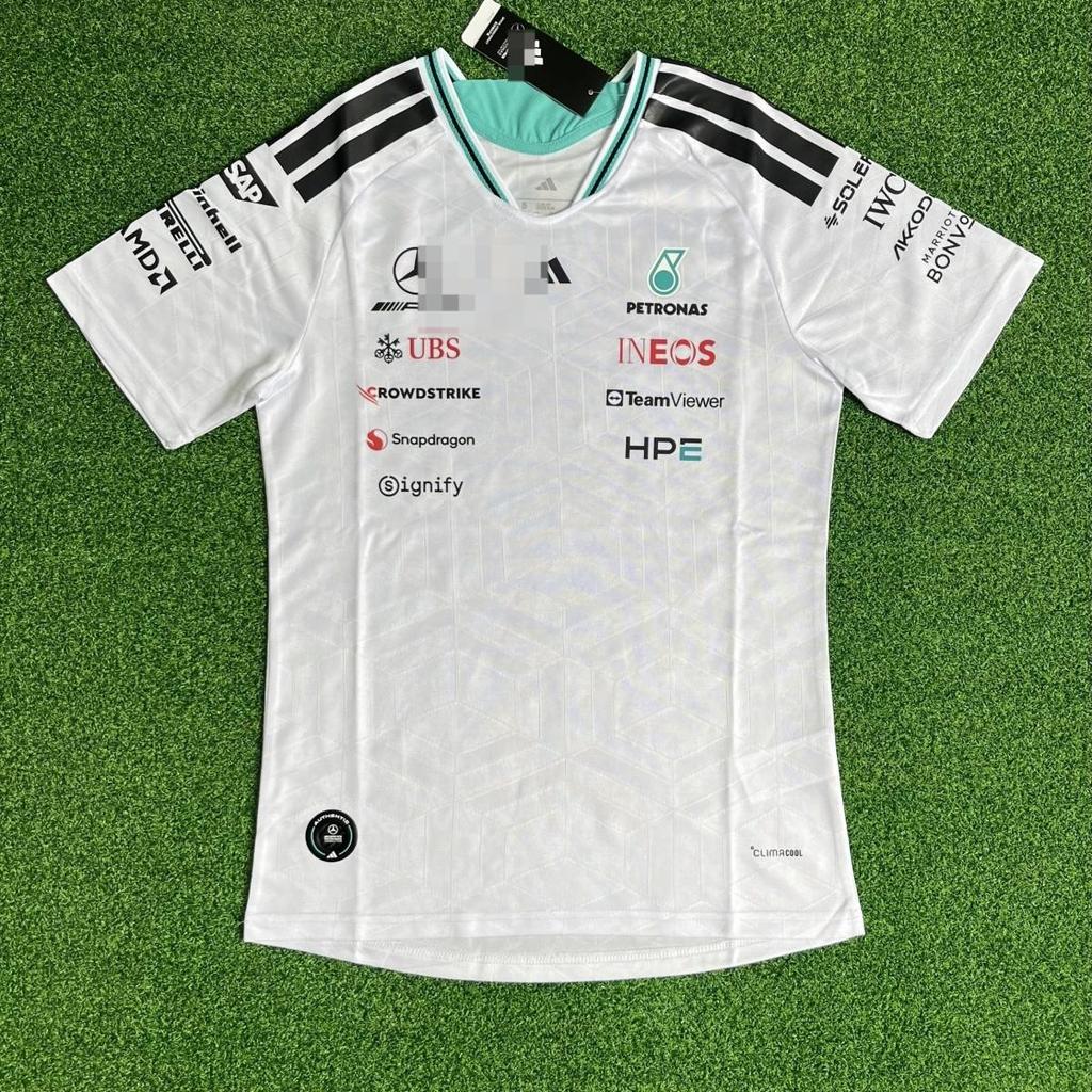 2026 new white F1 race suit, Russell, AMG version quick-dry sports T-shirt