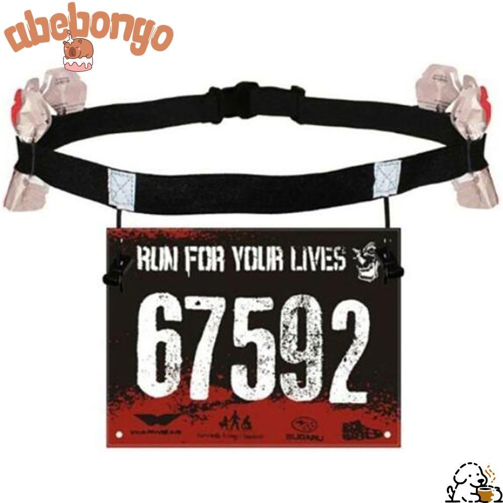 ABEBONGOTF Running Number Belt, Unisex Polyester Marathon Race Belt, Giá đỡ Gel nhiều màu có thể điề