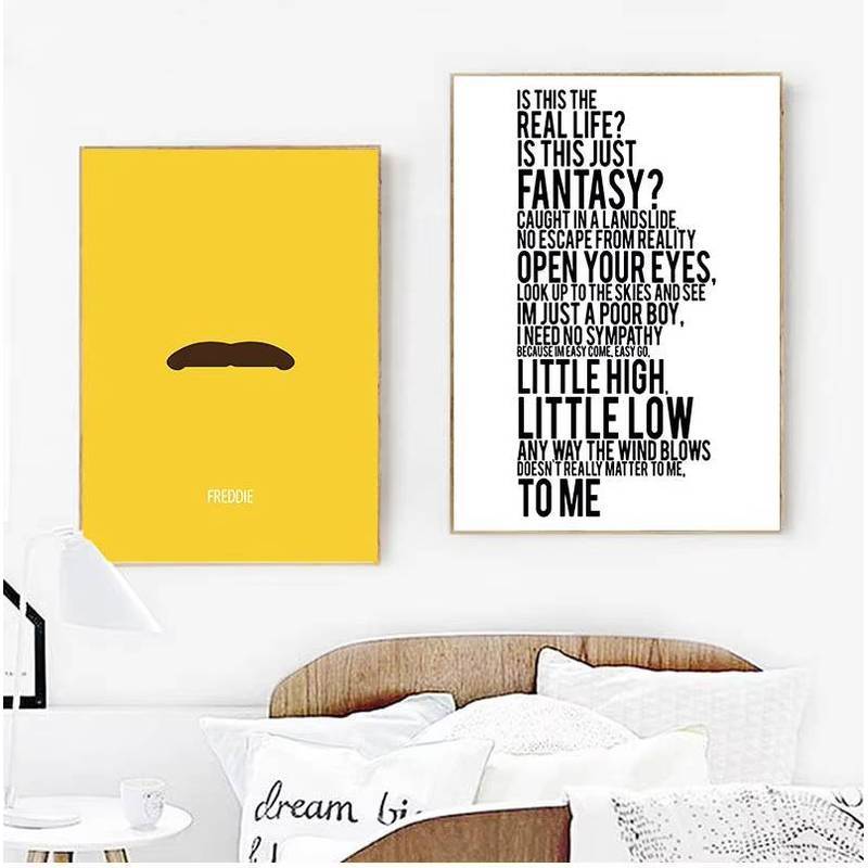 Queen Band Freddie Mercury Posters Bohemian Rhapsody Canvas Painting Art Pictures Hip Hop Wall Decor