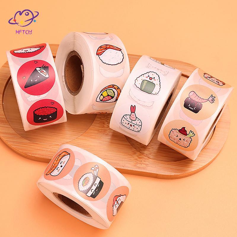 HFTOY 1 Cuộn 2.5cm / 1inch Hoạt Hình Tròn Họa Tiết Sushi Stier Sinh Nhật Trang Trí Đám Cưới Stier Nư
