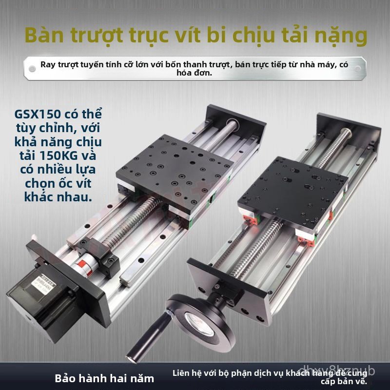 Mô-đun trượt hạng nặng GX150 vít me bi tải lớn, ray dẫn hướng kép, bàn làm việc CNC chính xác, bền b