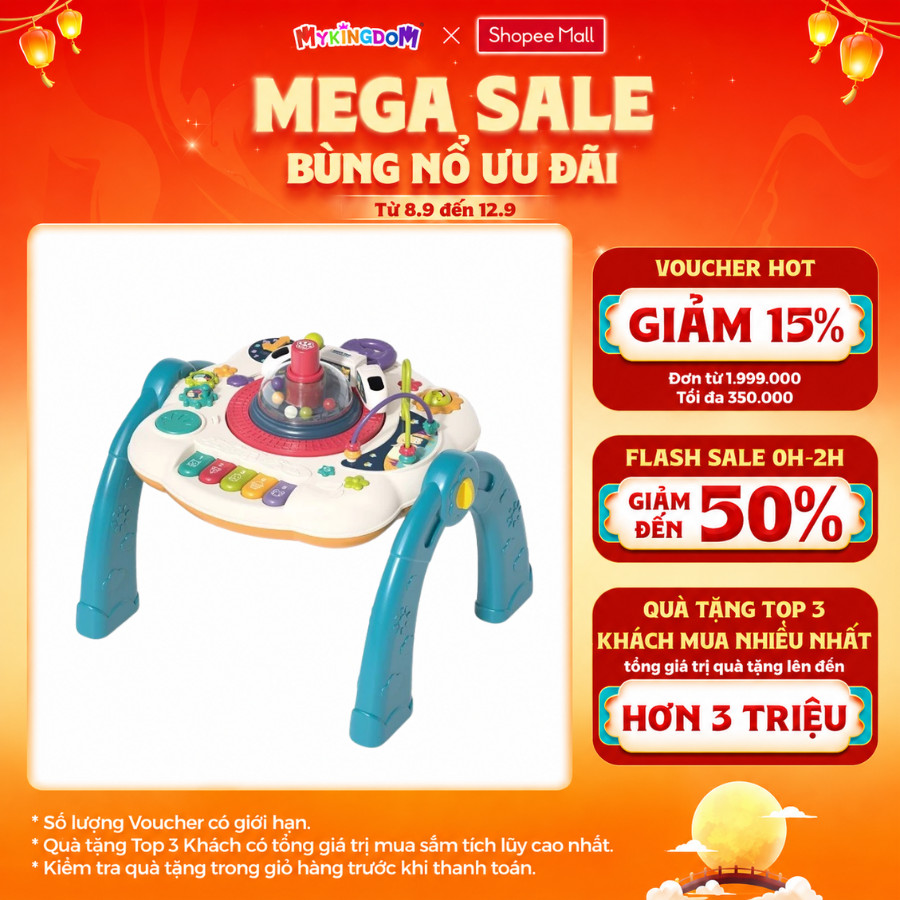 Đồ Chơi Bàn Chơi Đa Năng 2 Trong 1 Cho Bé PEEK A BOO PAB056 MYKINGDOM