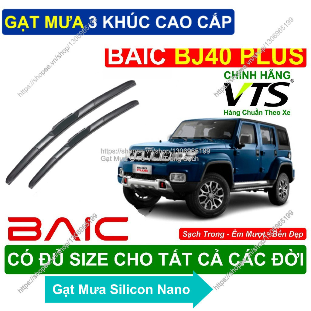 Gạt Mưa 3 Khúc Kính Lái BAIC BJ40 Plus/ Cặp Gạt Mưa  Kính Lái Cho Các Dòng Xe BAIC BJ40 Plus/ Có Đủ 