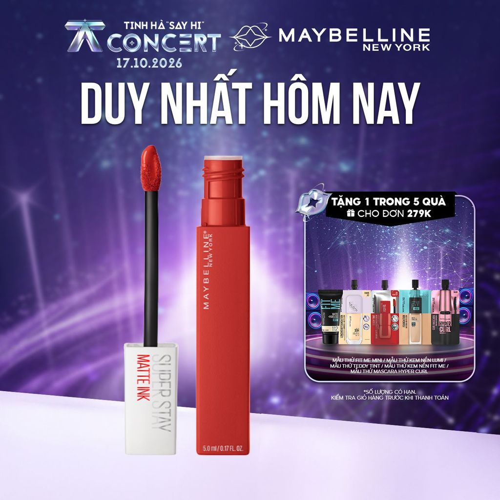 Son Kem Lì 16h Lâu Trôi Maybelline New York Super Stay Matte Ink City Edition Lipstick 5ml
