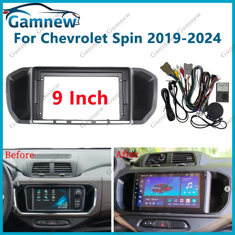 9 Inch Khung Xe Fascia Canbus Hộp Adapter Android Radio Dash Lắp Bảng Điều Khiển Bộ Cho Chevrolet Sp