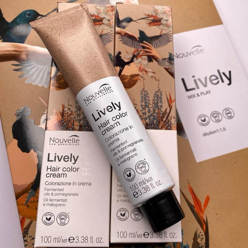 Màu nhuộm thuần chay Nouvelle Lively Hair Color - Ammonia FREE 100ml - NN