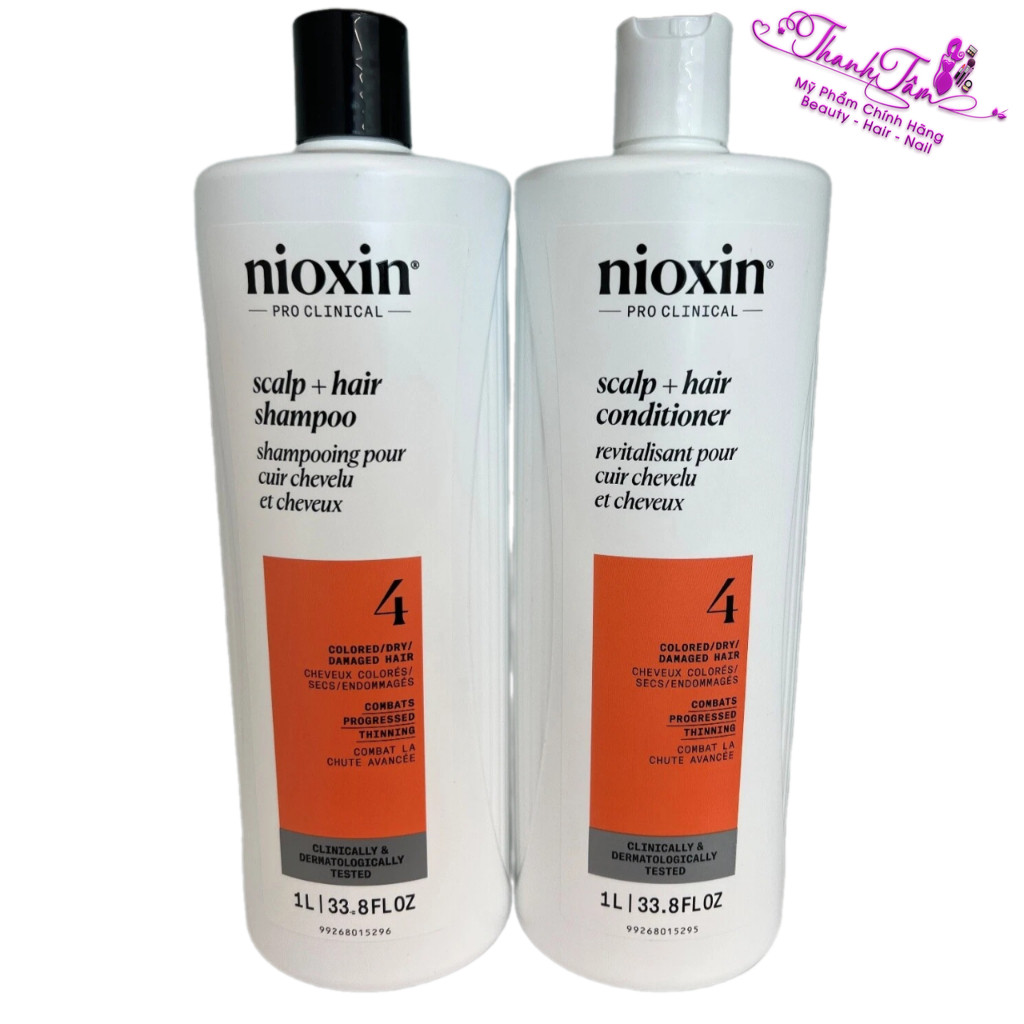 Dầu gội xả chống rụng tóc Nioxin System 4 1000mlx2 ( New 2025 ) - NN