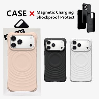 CaseTifg Ripple Vỏ Điện Thoại Sạc Từ Tính Chất Lượng Cao Cho iPhone 17 13 14 15 16 Pro Max Plus 17Air Silicon Lỏng Chống Sốc Vỏ Matte Chống Vân Tay 