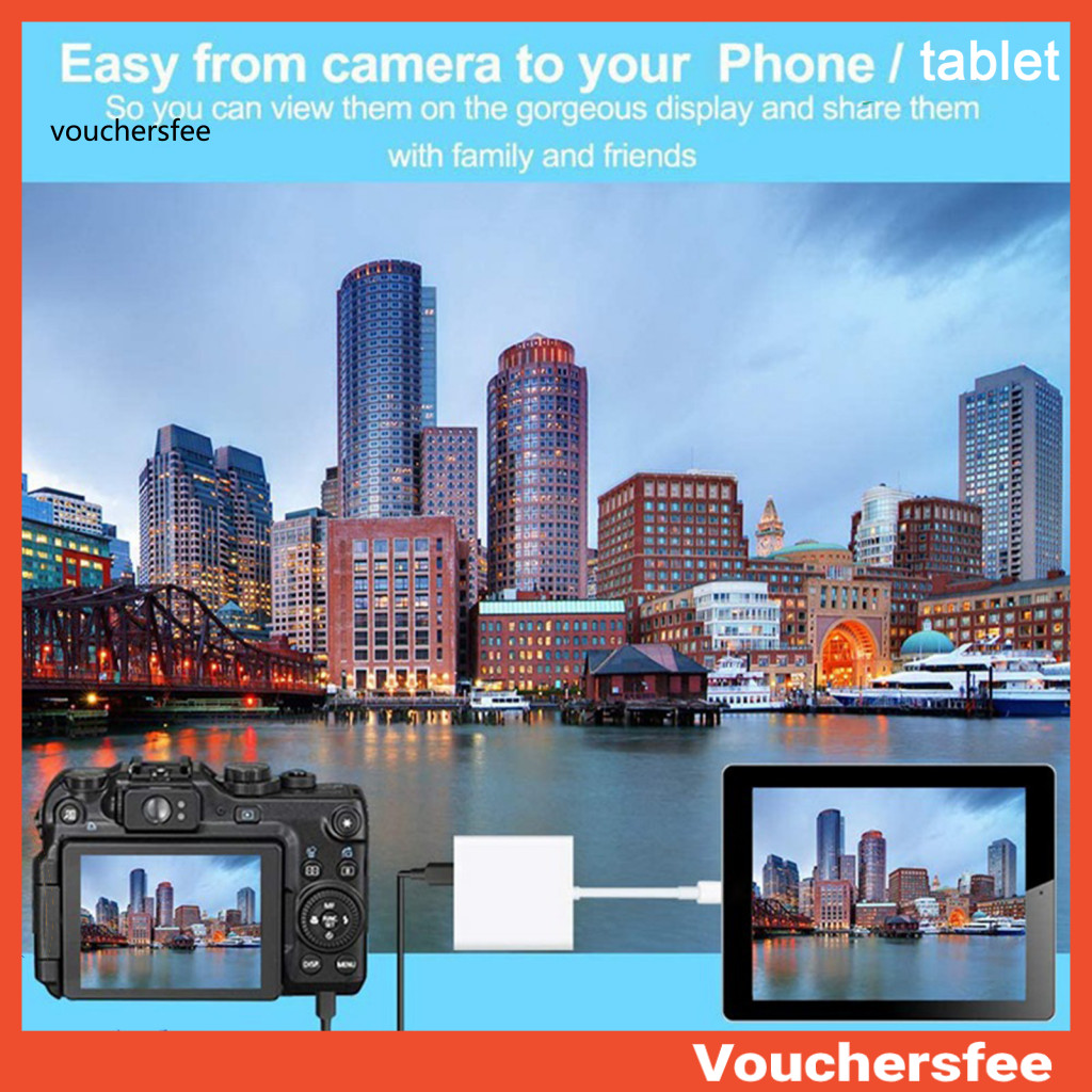 [VOU] Bộ chuyển đổi OTG Đa chức năng Bàn phím USB di động tốc độ cao Camera Cáp chuyển đổi OTG cho i