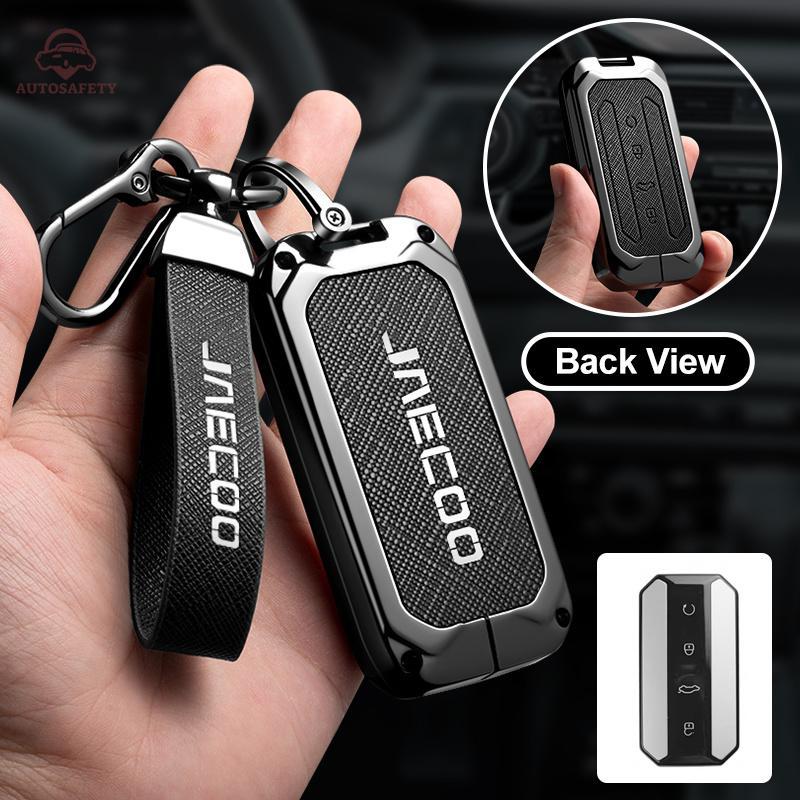Vỏ Chìa Khóa Kim Loại Chìa Khóa Từ Xa Fob Bao Móc Khóa Cho Chery JAECOO J5 JAECOO J7