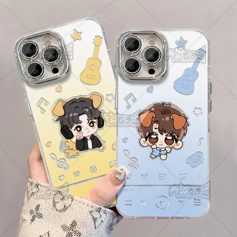 [Sản phẩm mới tự in] Zeng Shunxi Q Phiên bản Star Feather Gạc Vỏ điện thoại Star Merchandise