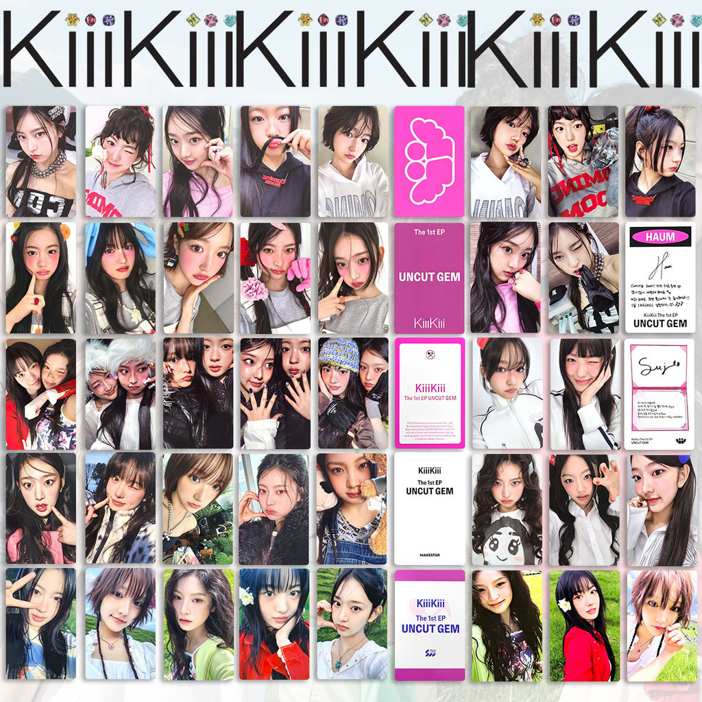Track KiiiKiii Album Hàng Hóa Photocard UNCUT GEM Starship Photocard Đặc Biệt Thẻ Ngẫu Nhiên Thẻ Đào