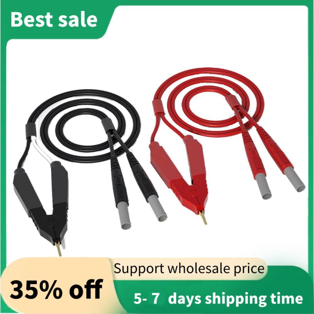 Kelvin Test Lead Bottom Resistance 4-Wire 4mm Lantern Plug Clip Orichalum Mạ Kelvin Probes J.70075