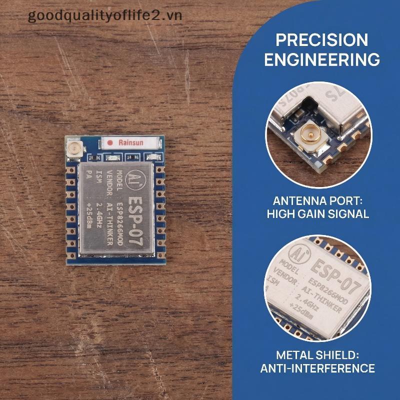 [tốt] Bảng phát triển WiFi nối tiếp ESP8266 ESP07 ESP07S Nhiều GPIO Độ ổn định cao cho đổi mới Inter
