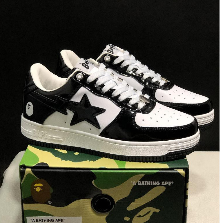 A Bathing Ape (BAPE) BAPE STA Lightning star Giày cổ thấp Giày thể thao đôi