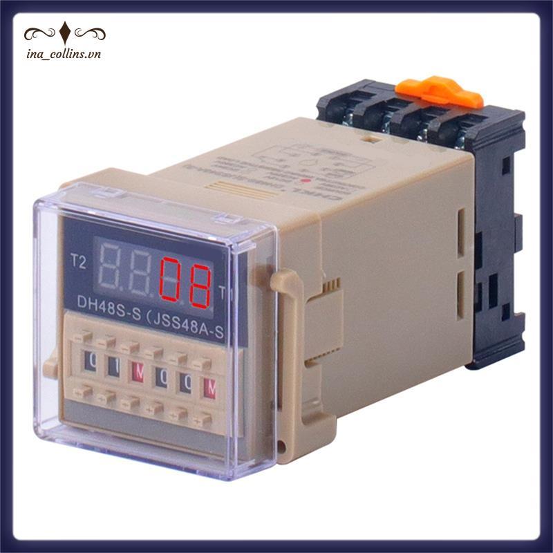 [ina _ cololins.vn] Rơle thời gian DH48S-S 12V 12V 24V 36V 110V 220V 380V Chu kỳ lặp lại Rơle trễ có