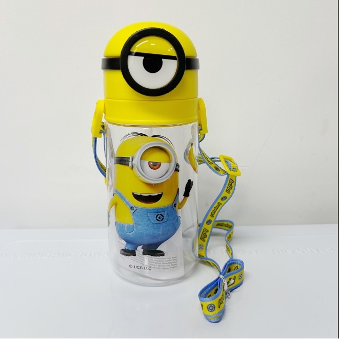 MINISO MINISO Minion Series Hình Dây Đeo Nhựa Ống Hút Cốc Nước Sinh Viên Dễ Thương