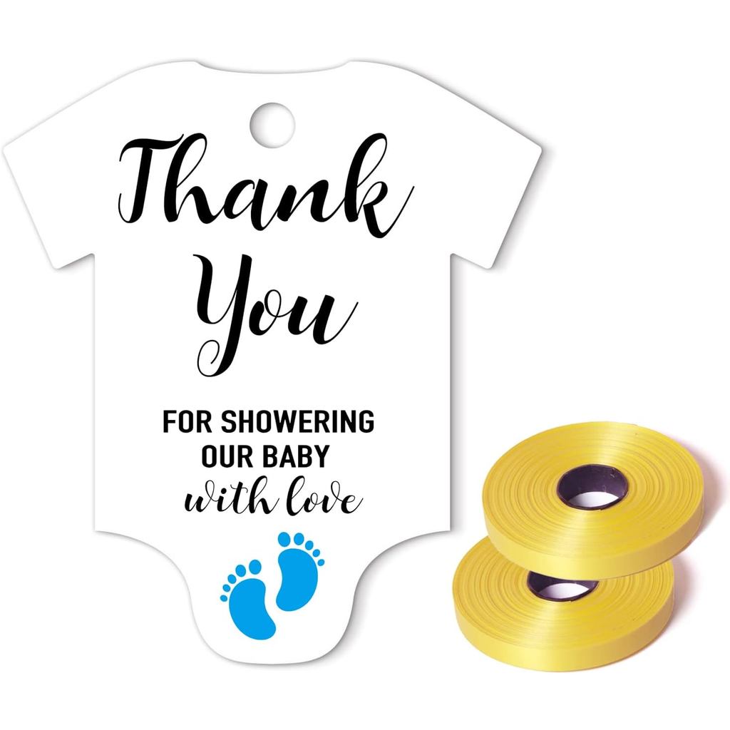 Thẻ ủng hộ tắm cho bé Blue Little Feet - Gói 50 thẻ Onesie và Thank You