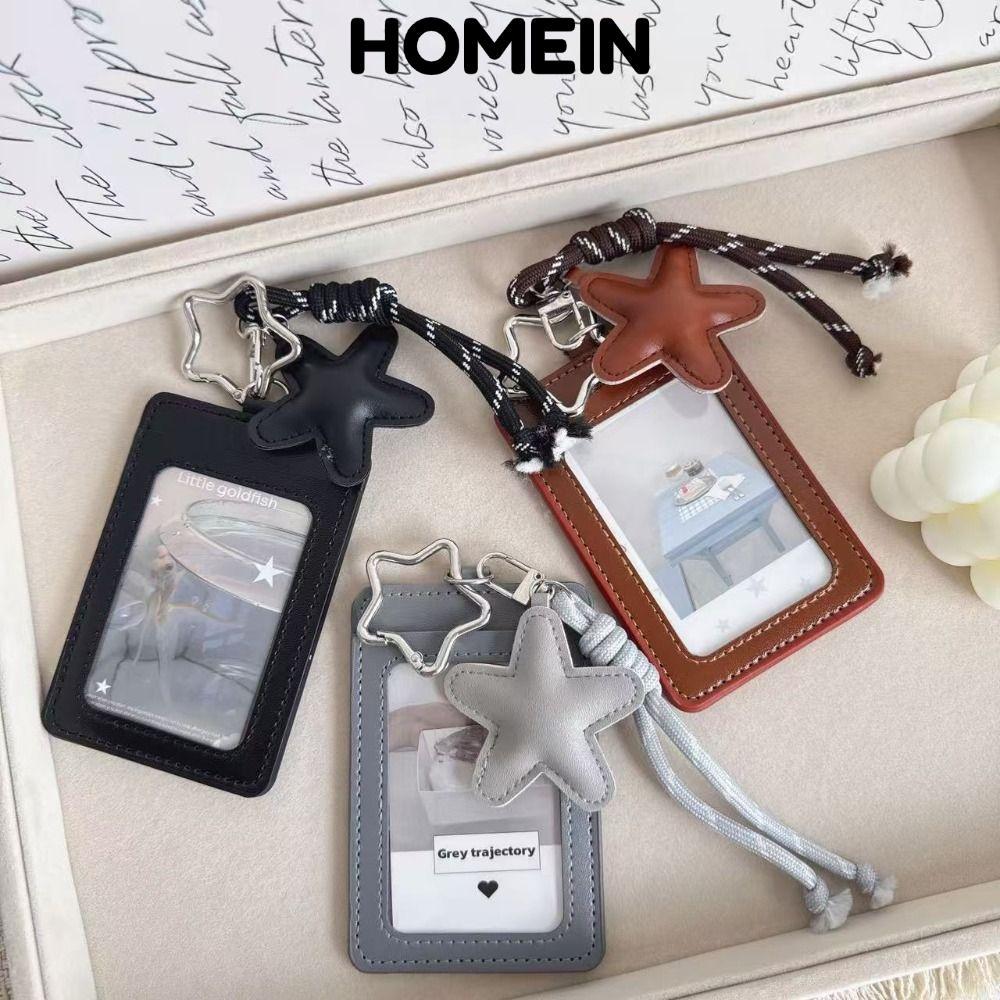 HOMEIN Kpop Idol Photocard Holder, PU Leather Y2k Card Holder, Thời trang INS Idol Photo Cards Tay á