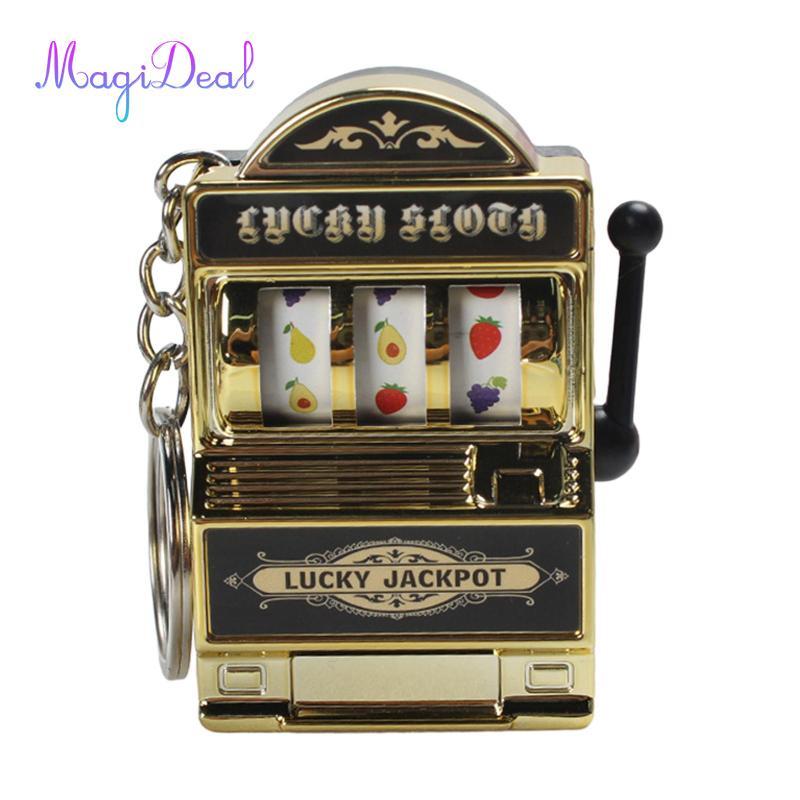 MagiDeal Mini Slot Machine Móc khóa đồ chơi, Mặt dây chuyền máy đánh bạc trái cây, Chất độn quà tặng
