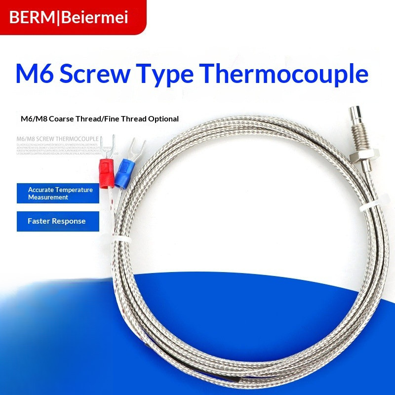 Đầu dò PT100 ren M6 , Cảm Biến Nhiệt Độ PT100 M6 Loại Vít Đầu Dò PT100 Dây Cảm Biến Nhiệt Độ------>
