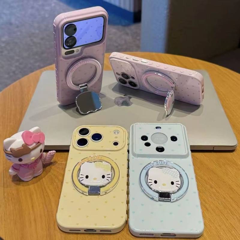 Graffiti Love Hello Kitty Bracket for Iphone17 Apple 16promax Phone Case pQ5i