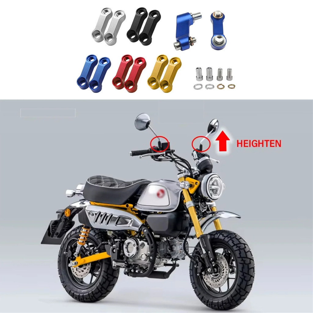 2026 Mới-Dành Cho Honda Monkey 125 Gương Chiếu Hậu Nối Dài Riser Mở Rộng Adapter125 Z125 Z 125 Z120 