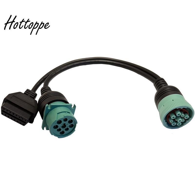 Cáp chẩn đoán đầu nối OBD J1708 J1939- dành cho giao diện 9Pin OBD2 cho / / Deutsch / / Trucks hotto