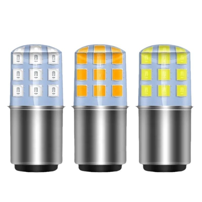 Yizhong 1157 1156 18smd Đèn LED Phanh Ô Tô Nhấp Nháy Silicon 1156 Biến Tín Hiệu Xe Máy Cao
