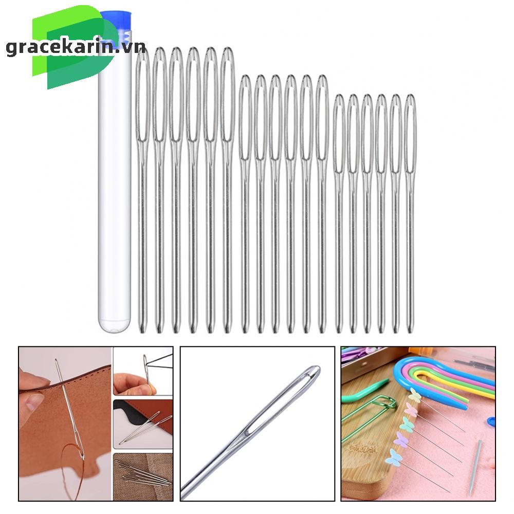 Knitting Needles 1 Set 18pcs Diy Knitting Tools Large Sewing Needle Eye