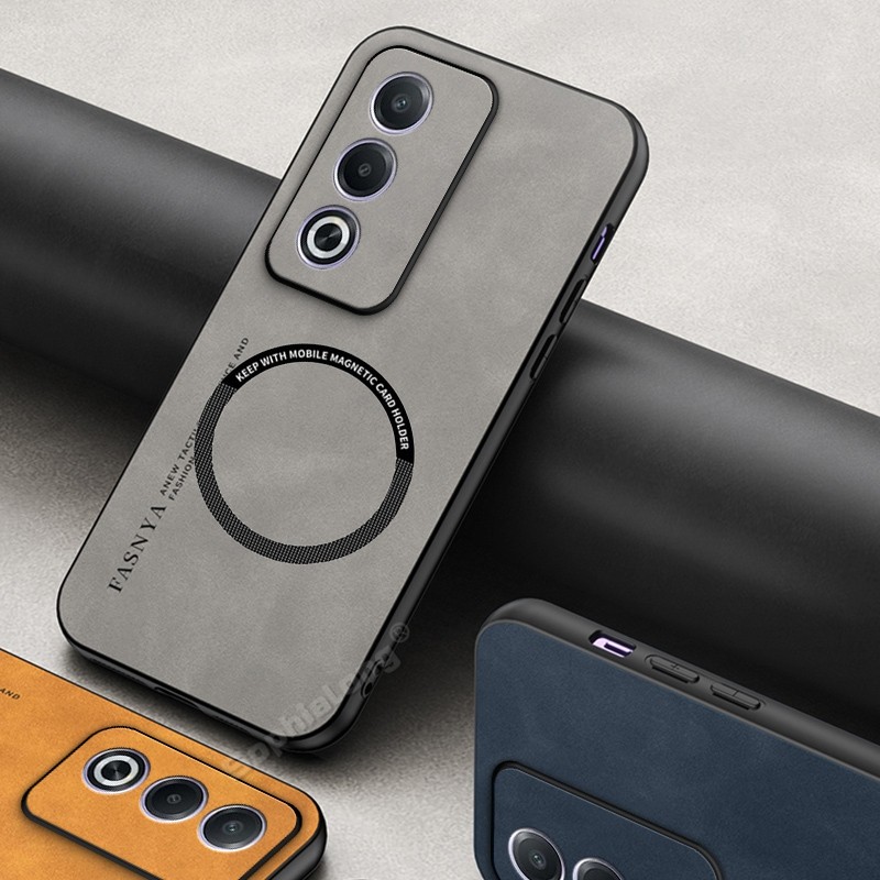 Ốp điện thoại Cho OPPO A3 Pro A80 K12X CPH2667 CPH2639 PKD130 Ốp điện thoại Từ Tính Da Mờ Cứng