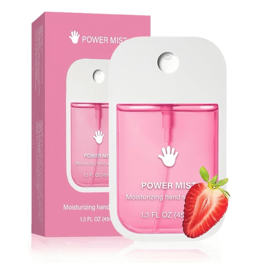 Xịt khử trùng tay, Xịt khử trùng cầm tay Power Mist Hydrating Hand Size Spray Trael, Nước rửa tay Po