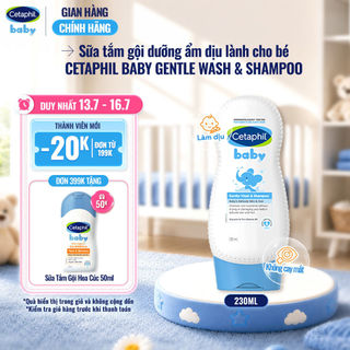 [Hannah Exclusive] [DATE 12/2026] Sữa tắm gội dịu lành cho bé CETAPHIL BABY GENTLE WASH & SHAMPOO 230ML