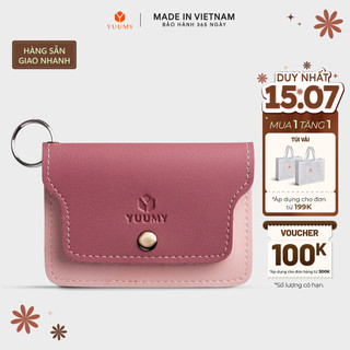 Ví Yuumy (Thời trang nữ nắp gập cỡ nhỏ - Ví móc khóa da YMK2) Bagsmart