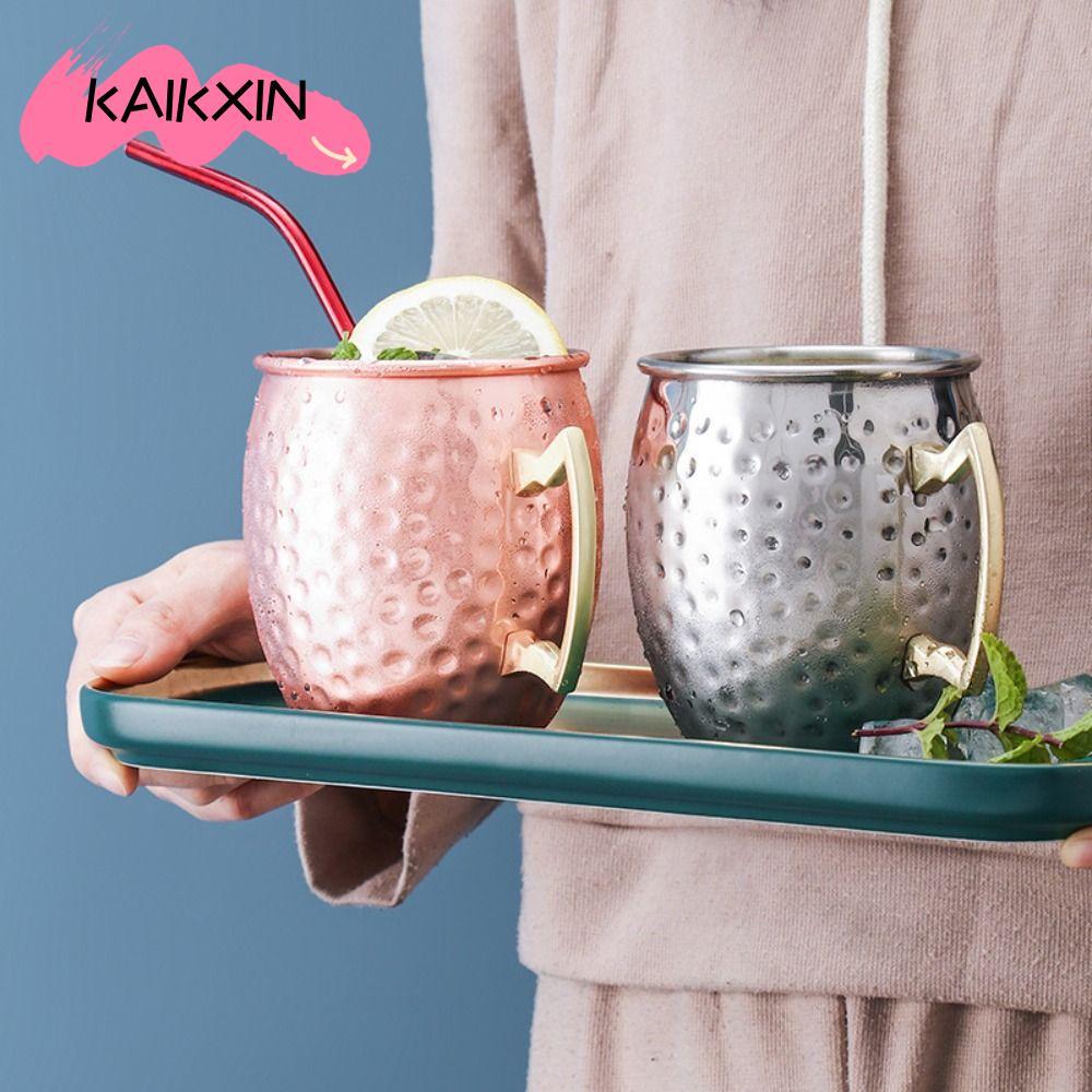 KAIKXIN Hammer Point Cup, Moscow Mule 500ml Cốc Cốc, Có Tay Cầm Đinh Tán Mạnh Mẽ Bàn Chải Ngoại Hình