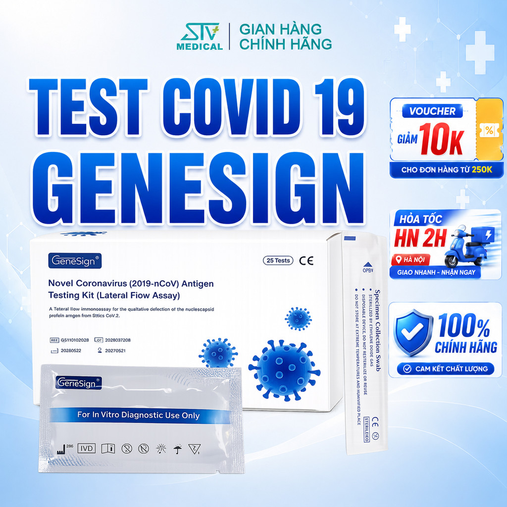 Kit Test COVID Genesign - Que Thử COVID Độ Nhạy Cao Dành Cho Gia Đình