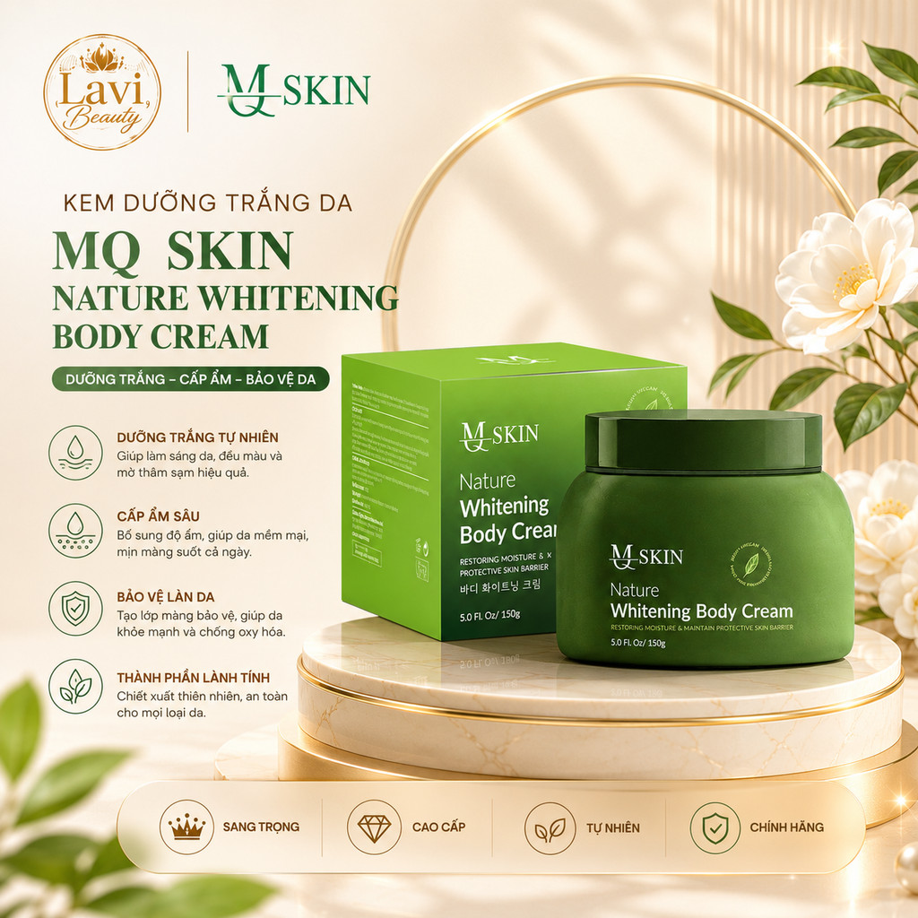 Kem Body MQ Skin 150g | Kem Body Tinh Thể Diệp Lục | Hàng Chính Hãng