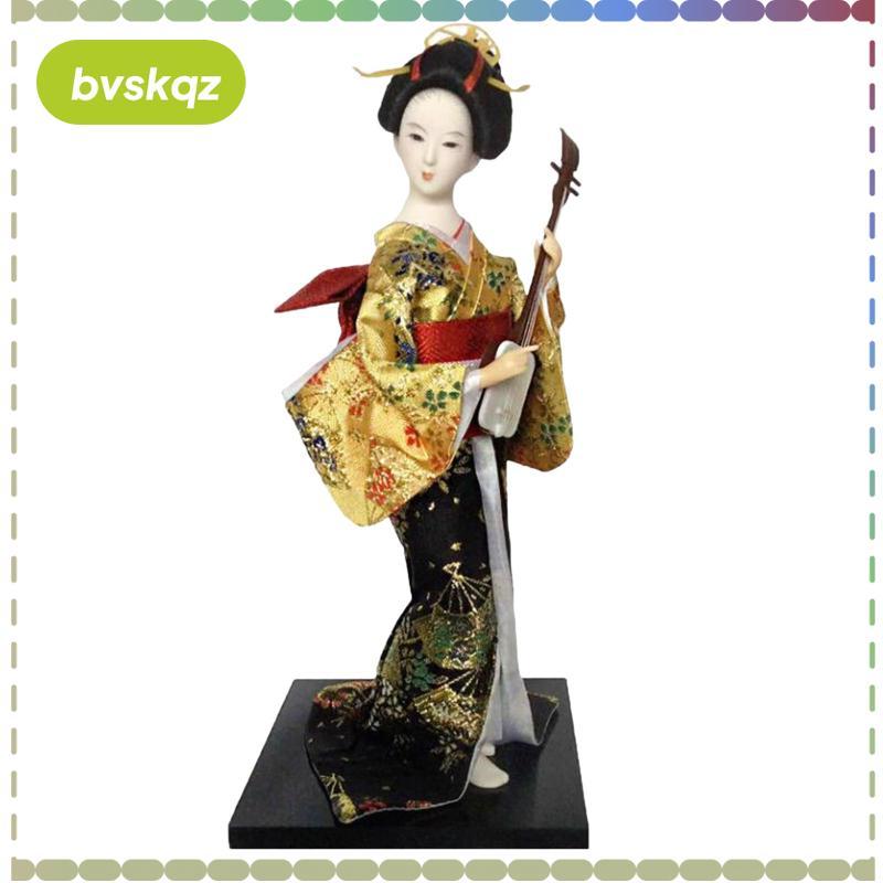 Geisha Nhật Bản 12 inch, Búp bê Geisha dân tộc Nhật Bản, Bức tượng nhỏ Tượng Nữ Búp bê Geisha Châu Á