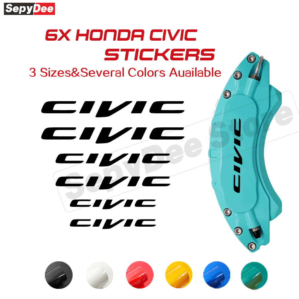 Đề Can Phanh Xe Cho CIVIC Logo Dán Chịu Nhiệt Phù Hợp Với Honda Civic FC FK FL Gen10 Gen11 Auto Mod 