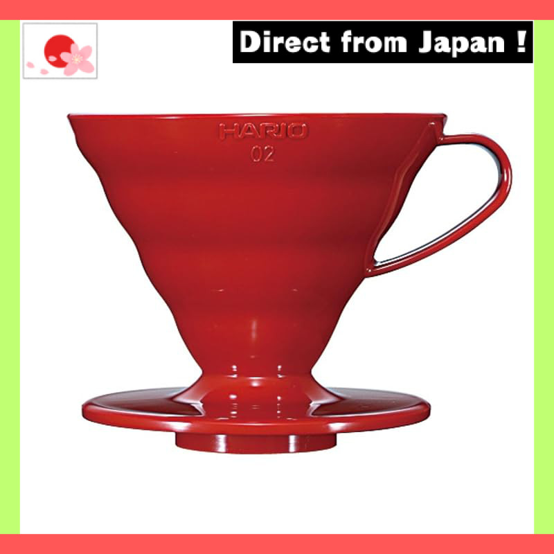 HARIO V60 Transparent Dripper 02 Red for 1-4 Cups Hand Drip Coffee Made in Japan VDR-02-R【Japan Orig