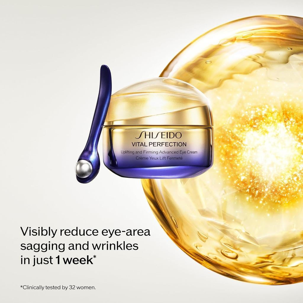 Shiseido Vital Perfection Premium Eye Cream-15ml-Túi mắt, nếp nhăn và quầng thâm-Trang bị con lăn Ma